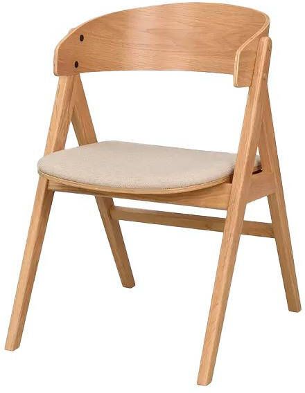 Rowico Home Waterton Houten Eetkamerstoel Naturel Beige Zitting