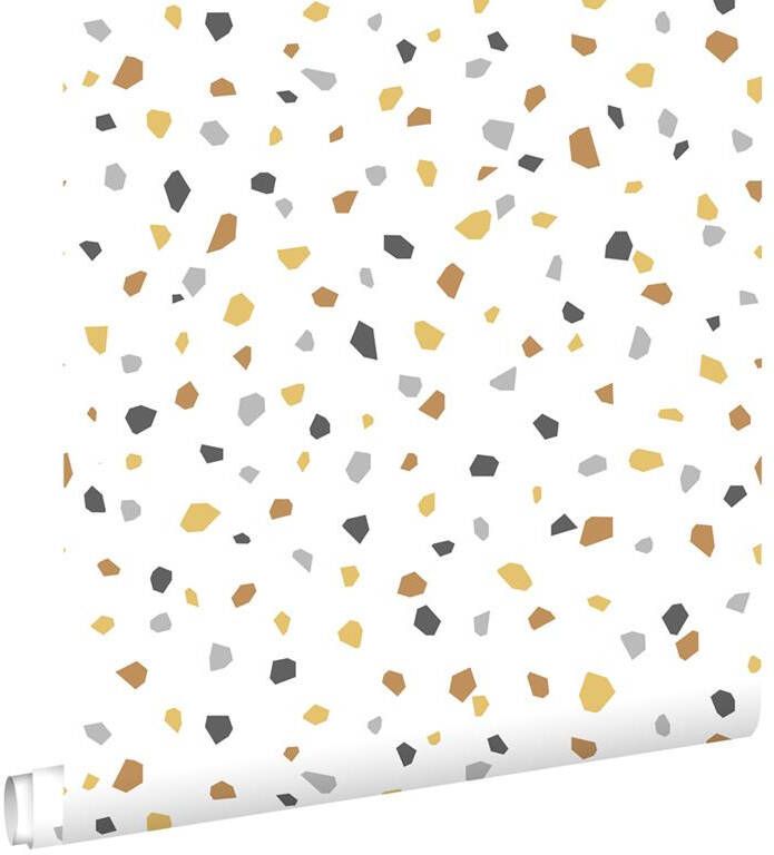 Esta Home ESTAhome behang terrazzo wit okergeel en grijs 0 53 x 10 05 m 139