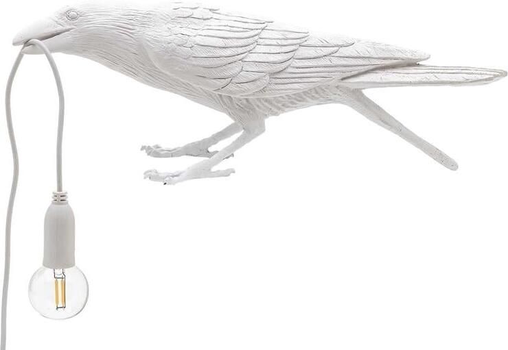 Seletti Bird Playing tafellamp buiten wit