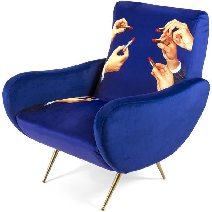 Seletti Fauteuil Lipsticks Blauw