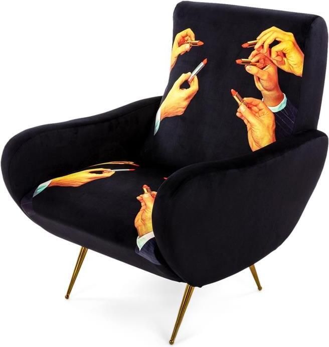 Seletti Fauteuil Lipsticks Zwart