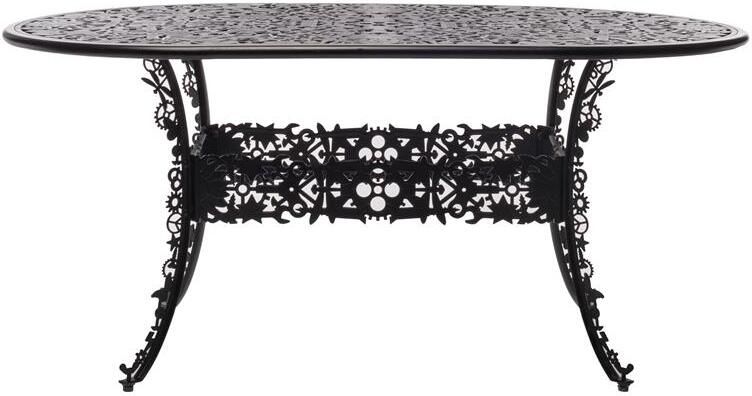 Seletti Industry Garden tuintafel ovaal 152x90 zwart