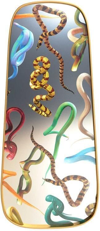Seletti Mirror Gold frame spiegel 62x140 Snakes
