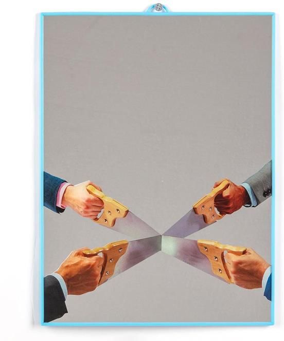 Seletti Toiletpaper spiegel medium Saws