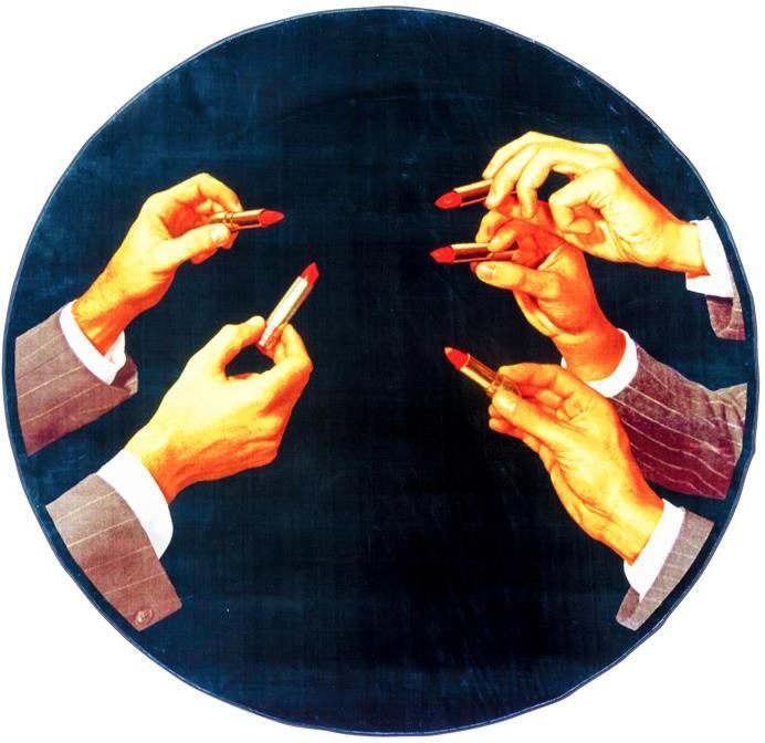 Seletti Vloerkleed Lipsticks Rond