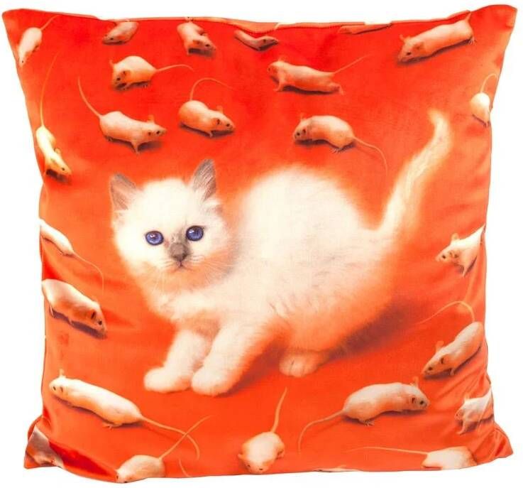 Seletti Toiletpaper kussen 50x50 Kitten