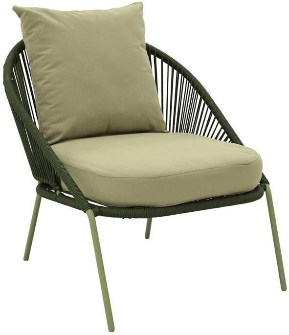SenS-Line Loungestoel Groen Set van 2 Staal & Touw 74x83x77 cm Loungestoel Ibiza - Foto 2