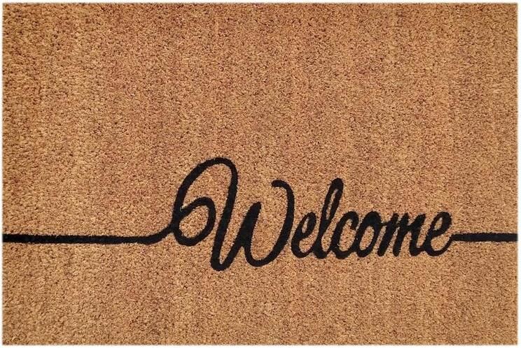 Sfeer voor jou SVJ Deurmat &apos;&apos;Welcome&apos;&apos; 60 x 40 cm Kokos Bruin