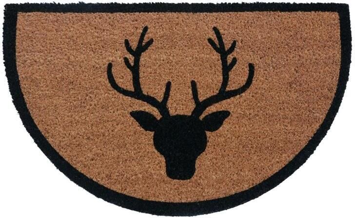 Sfeer voor jou SVJ Deurmat Hert Rechthoekig 75 x 45 cm Kokos Bruin