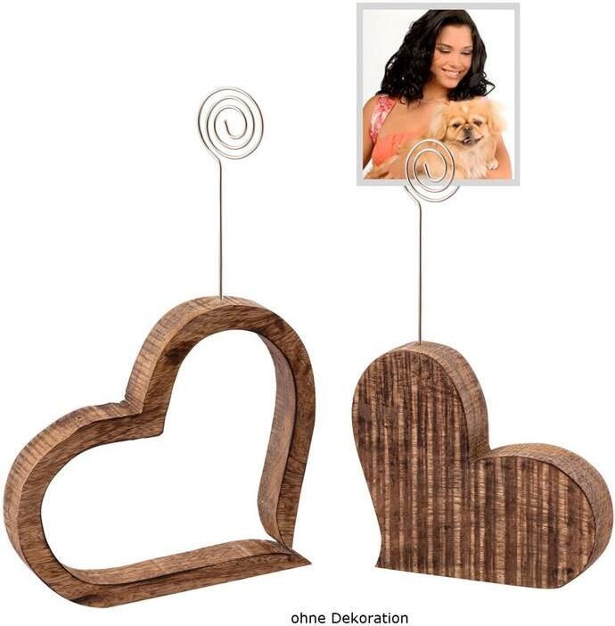 Sfeer voor jou SVJ Fotolijstje 3 x 18 x 16 cm Hout Bruin Set van 2