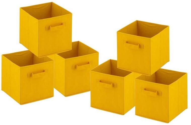 Sfeer voor jou SVJ Opvouwbare Opbergbox Vierkant 27x28x27 cm Blauw Set van 6