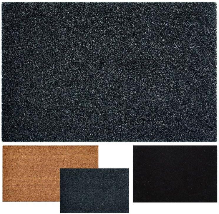 Sfeer voor jou SVJ Deurmat Rechthoekig 100 x 80 cm Kokos Grijs