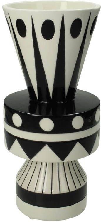 Sfeer voor jou SVJ Home Decorations Indi Vaas 12 x 12 x 26 cm Aardewerk Zwart