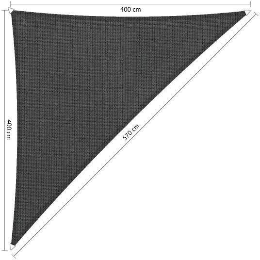 Shadow Comfort 90 graden driehoek 4x4x5 7m Carbon Black