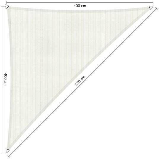 Shadow Comfort 90 graden driehoek 4x4x5 7m Mineral White - Foto 1