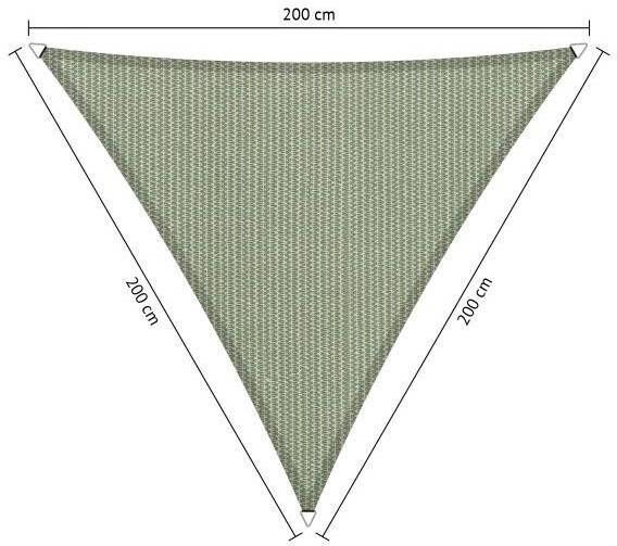Shadow Comfort driehoek 2x2x2m Moonstone Green met Bevestigingsset - Foto 1