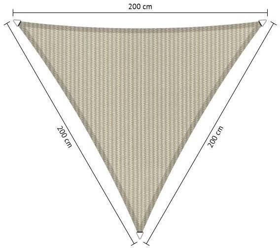 Shadow Comfort driehoek 2x2x2m Sahara Sand met Bevestigingsset - Foto 1
