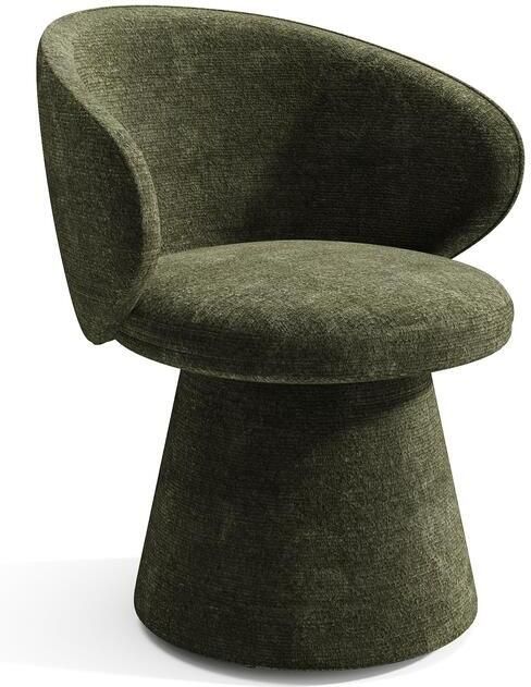 SIA Home 180° draaibare fauteuil in kaki structuurfluweel
