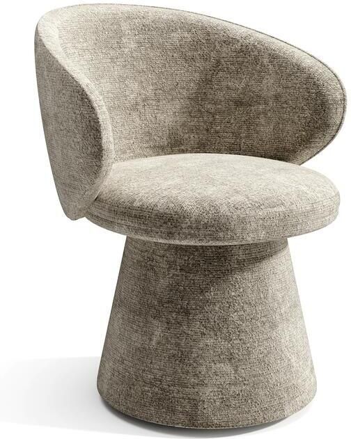 SIA Home 180° draaibare fauteuil in taupekleurig fluweel