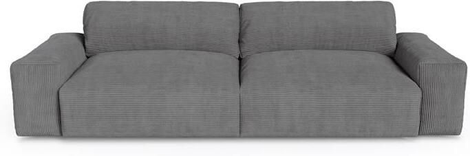 SIA Home 4-zits antraciet grijze corduroy bank 240cm