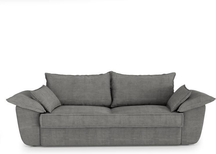 SIA Home 3-zits antraciet grijze corduroy bank 230cm