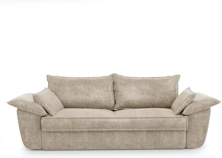 SIA Home 3-zits beige fluwelen bank 230cm