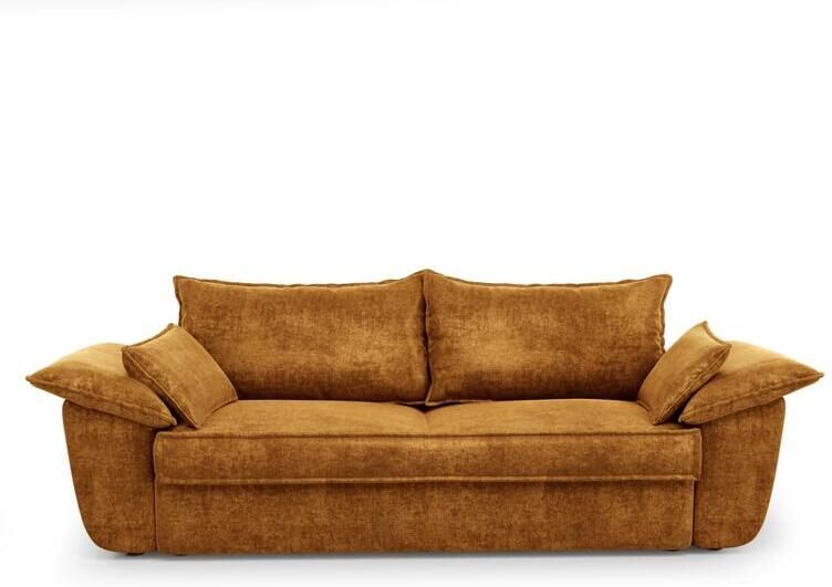 SIA Home 3-zits mosterd fluwelen bank 230cm