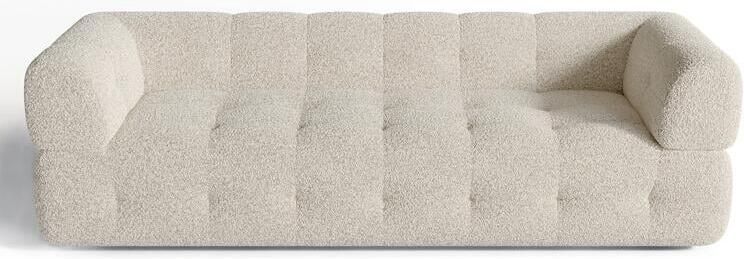SIA Home 3-zitsbank in crème bouclette stof 230cm