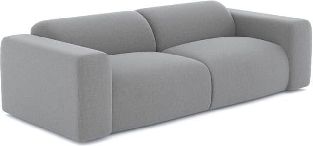 SIA Home 3-zitsbank in lichtgrijze geweven stof 205cm