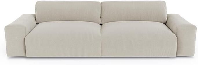 SIA Home 4-zitsbank in zacht beige geweven stof 240cm