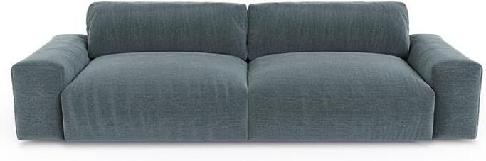 SIA Home 3-zitsbank in zacht geweven stof denimblauw 220cm