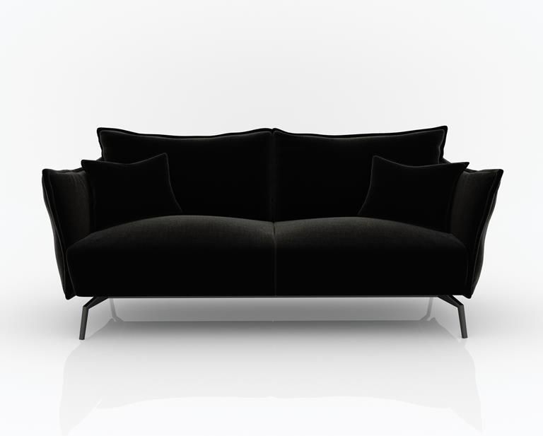 SIA Home 4-zits bank van zwart fluweel