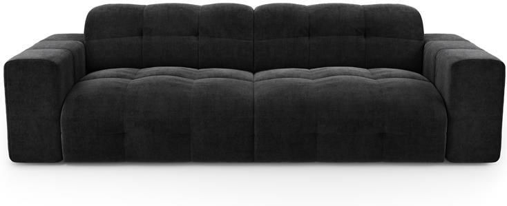 SIA Home 4-zits bank zwart fluweel 230cm