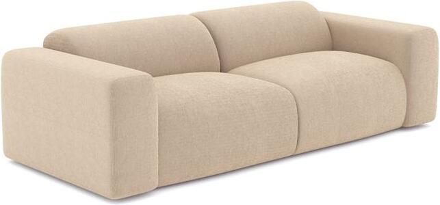 SIA Home 3-zits beige ribfluwelen bank 205cm
