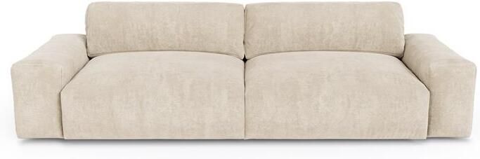 SIA Home 4-zits crèmekleurige fluwelen bank 240cm