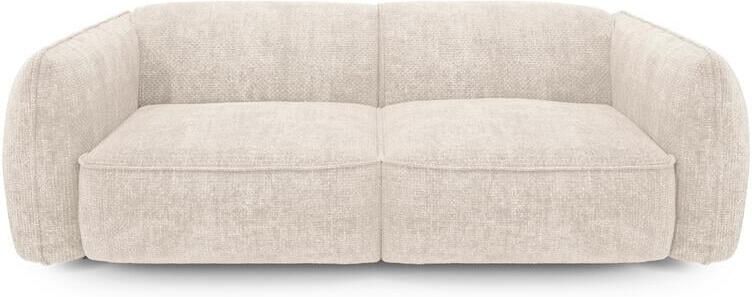 SIA Home 4-zits crèmekleurige fluwelen bank