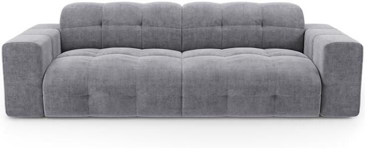 SIA Home 4-zits fluwelen bank in betongrijs