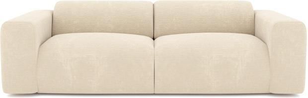 SIA Home 4-zits fluwelen bank met crèmepatroon