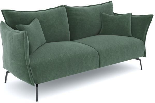 SIA Home 4-zits fluwelen bank met smaragdgroen patroon