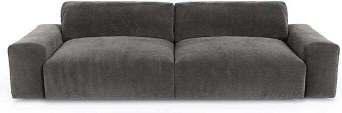 SIA Home 4-zits grafietgrijze fluwelen bank 240cm