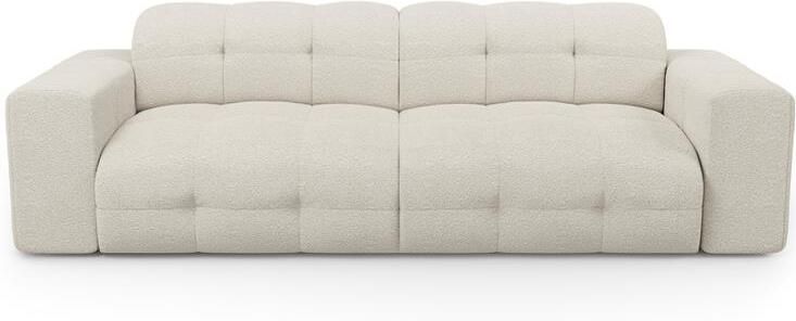 SIA Home 4-zitsbank in crème bouclette stof 230cm