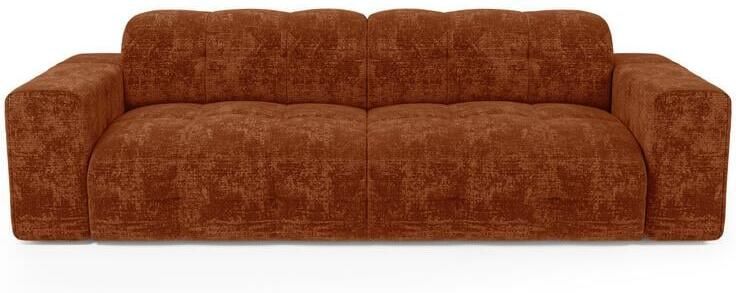 SIA Home 4-zitsbank in fluweel met terracotta reliëf