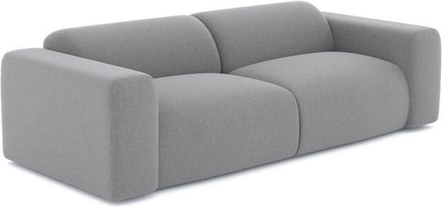 SIA Home 4-zitsbank in lichtgrijze geweven stof 240cm