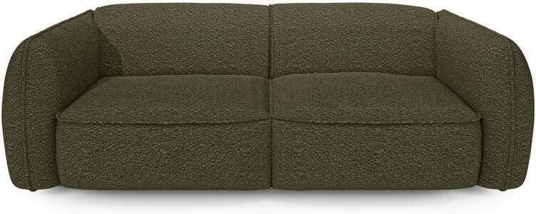 SIA Home 4-zitsbank in olijfgroene bouclette stof