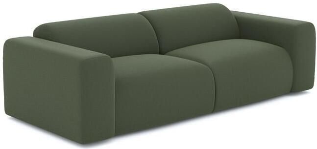 SIA Home 4-zitsbank in olijfgroene geweven stof 240cm