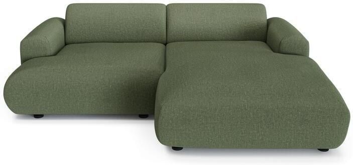 SIA Home 5-zits rechter hoekbank in olijfgroene geweven stof 266cm
