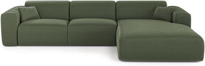 SIA Home 5-zits rechthoekige slaapbank dunlopillo groen geweven stof