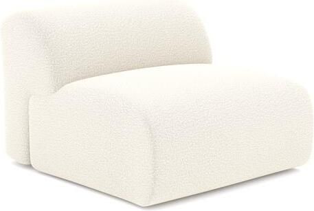 SIA Home Armloze fauteuil in crème bouclette stof