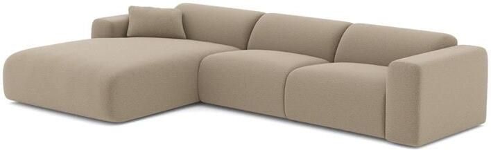 SIA Home Bank groot links hoekstof bouclette taupe 280cm