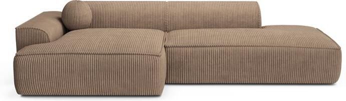 SIA Home Bank links hoek corduroy taupe 300cm